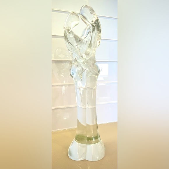 Murano Glass "LOVERS" Sculpture Signed by ARTIST💐 - Picture 8 of 9